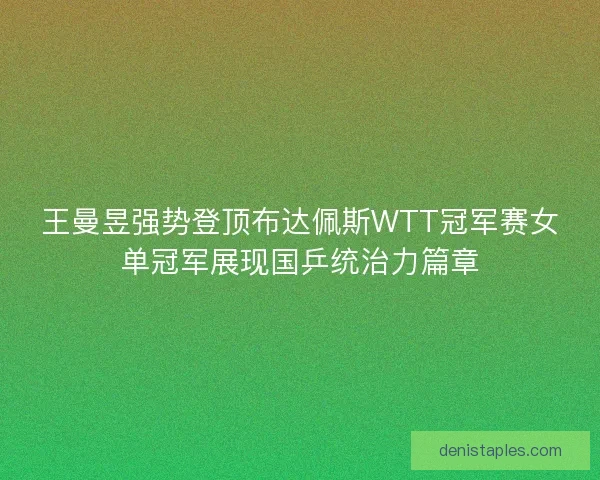 王曼昱强势登顶布达佩斯WTT冠军赛女单冠军展现国乒统治力篇章