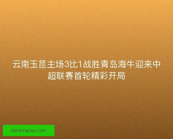 云南玉昆主场3比1战胜青岛海牛迎来中超联赛首轮精彩开局